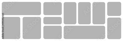 Pictures or photos frame collage. comics page grid layout abstract photo frames and digital photo wall template