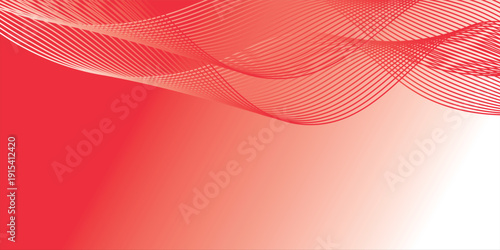 Latar belakang gelombang merah abstrak yang halus dan bergaya. Tekstur vektor EPS.