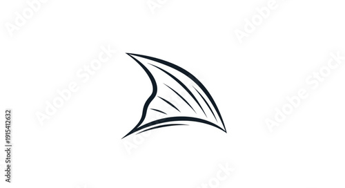 Black Shark Fin Illustration Isolated.