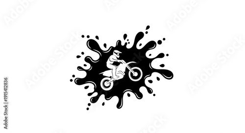 Black Ink Splatter with Question Marks.