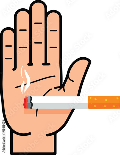 A powerful hand gesture rejecting a cigarette, symbolizing the decision to quit smoking and adopt a healthier lifestyle