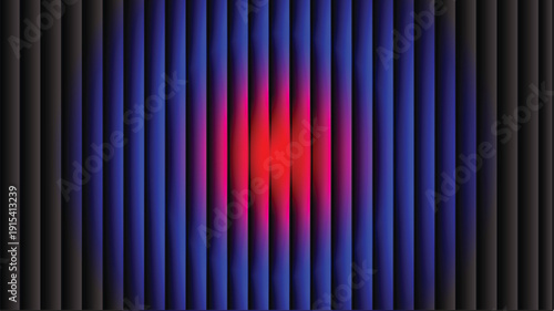 Vibrant red and blue gradient light effect with vertical lines