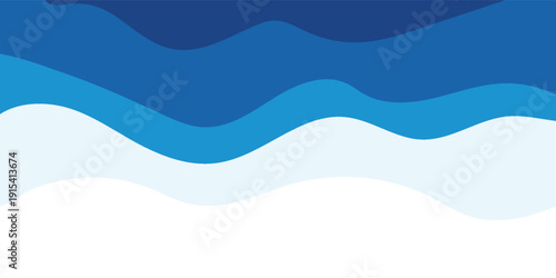 Seamless sea waves layered vector background. Blue ocean waves. Water wave pattern design.vector illustration