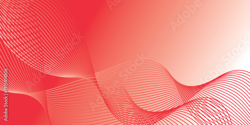 Latar belakang gelombang merah abstrak yang halus dan bergaya. Tekstur vektor EPS.