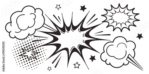 A vibrant and dynamic illustration of colorful fireworks exploding in the night sky Vector