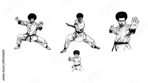 martial arts vector illustration