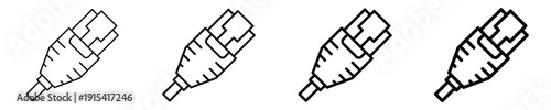 Ethernet Cable  Icon Set Different Style Collection
