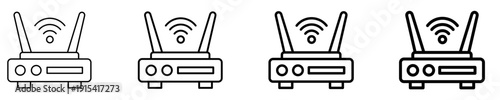 Router  Icon Set Different Style Collection