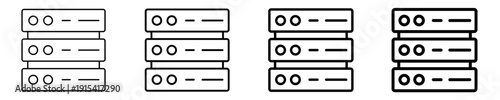 Server  Icon Set Different Style Collection