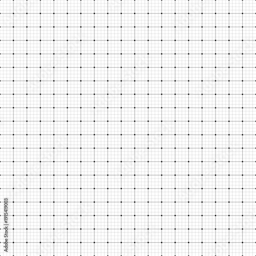 Square sheet with fine grid markings for drawing. Simple black and white vector isolated on white background