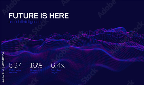 Ai tech background with abstract dot line pattern. Design education big data, future digital network, business connect and science concept for banner, web or presentation.