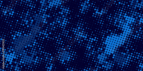 High speed dot moving technology concept. stripes halftone with blue light. speed movement pattern and motion blur over dark blue background. Vector Illustration.