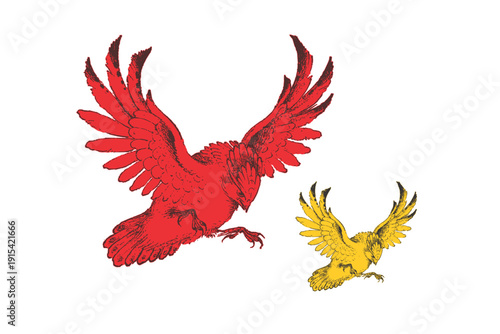 Detailed Editable Bird Vector with Separate Layers and Colorized Body