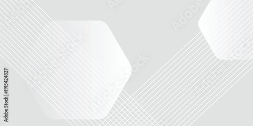 Background design with diagonal line pattern in grey colour. Vector white horizontal template for business banner simple