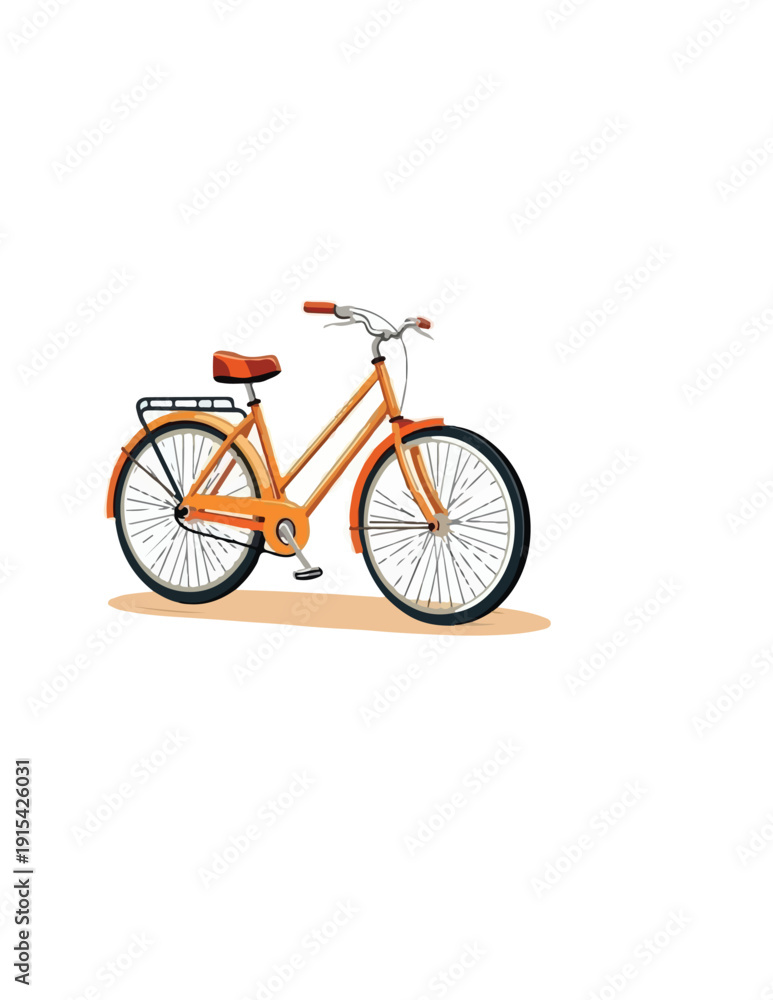 Fototapeta premium red bicycle isolated on white
