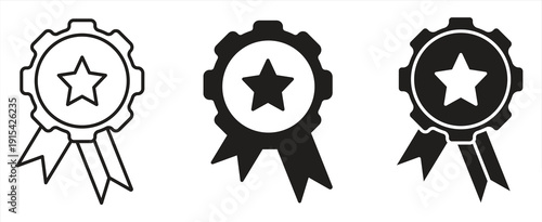 Award icon, competition winner symbol, Suitable for website design, logo, app, template, UI, and more. Isolated on white background, Vector illustration.

