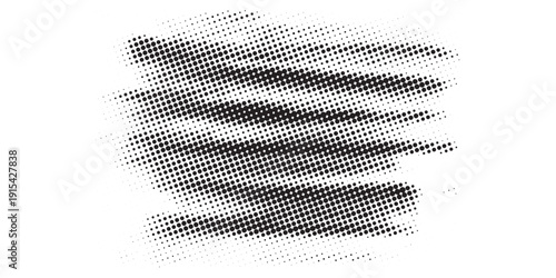 Abstract Halftone Pattern with Diagonal Lines and Brush Strokes.
