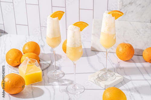 Orange creamsicle mimosa. Fun brunch cocktail