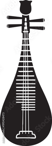 Pipa lute, a traditional Chinese pear-shaped string instrument.