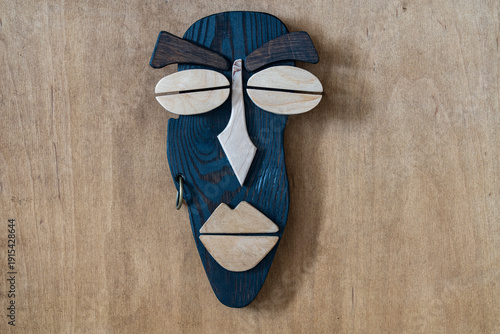 Handcrafted Wooden Tribal Mask Wall Art