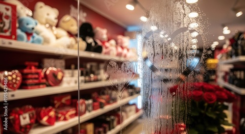 Wallpaper Mural Blurry Toy Store Shelves with Christmas Decorations. Torontodigital.ca