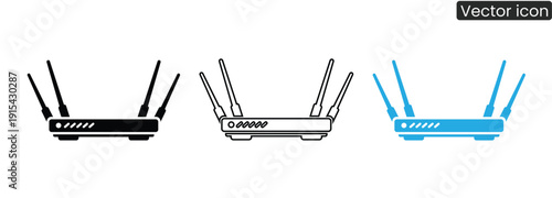 Professional WiFi router icons for business or personal network needs