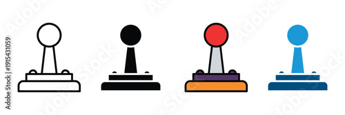Arcade joystick icon vector. Retro game controller symbol for e-sports, gaming interface, classic console, and digital entertainment set. Vector Illustration.