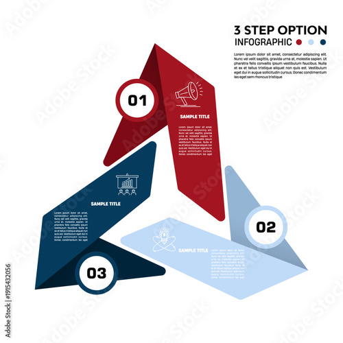 Venn diagram infographic chart template for business 3 step options, presentation with venn diagram elements vector editable illustration.