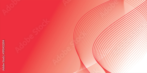 Latar belakang gelombang merah abstrak yang halus dan bergaya. Tekstur vektor EPS.