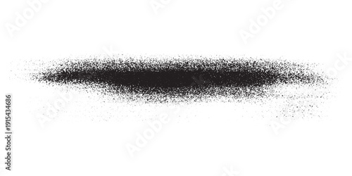 Abstract Black Brush Stroke Effect on White Background.