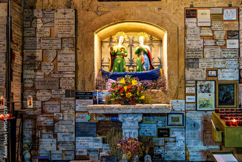 Interior the church notre dame de la mer in Saintes-Maries-de-la-Mer, France.