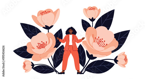 Confident Black Business Professional Symbolizing Corporate Growth and Diversity