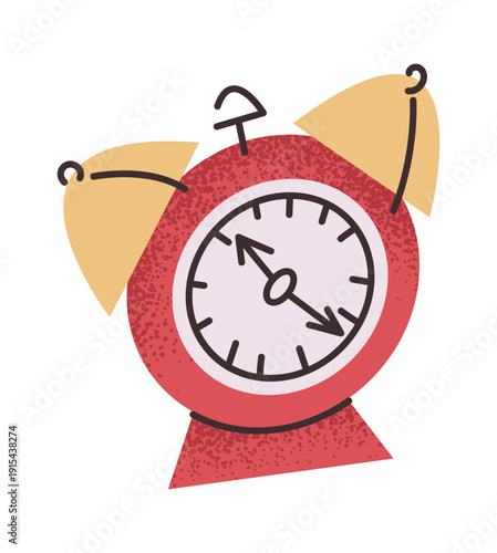Alarm clock school supply sticker