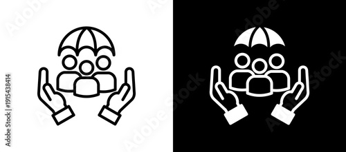 Social Security linemixed icon