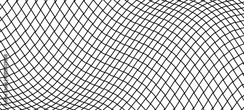 Black metal mesh seamless pattern vector illustration. Metal grid pattern. Silhouette Steel wire Chain link Fence Pattern. Wire mesh fence isolated on white background