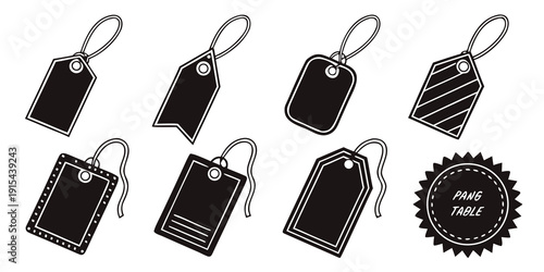Assorted tags and labels in various shapes and sizes Vector