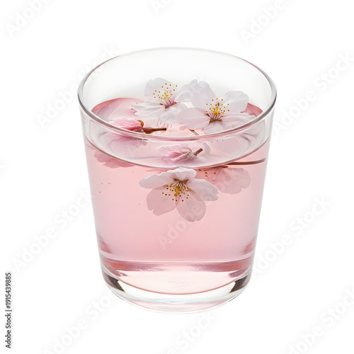 Pink Rose Lemonade with Ice Cubes 3D Render - Floral Citrus Drink, Rose Water Beverage, Summer Pink Lemonade, Elegant Flower Drink Menu, Botanical Rose Juice, Refreshing Pink Cocktail Photography