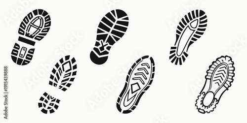 A variety of different footprints from various animals and people Vector