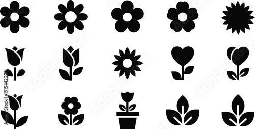 Floral vector icons