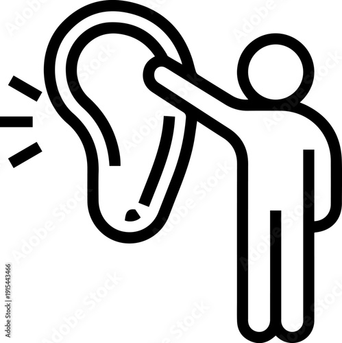 Listen icon Communication icon, Standup Art.eps