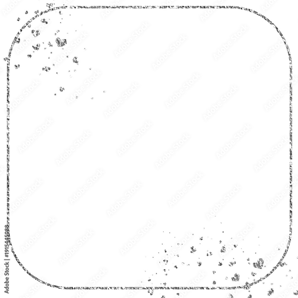 Fototapeta premium Silver Foil Frame gold splatter frames glitter. Hearts frame silver stroke on transparent background. Frame PNG sparkle hearts border. Wedding frame for anniversary card invitations.