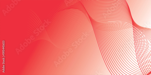 Latar belakang gelombang merah abstrak yang halus dan bergaya. Tekstur vektor EPS.