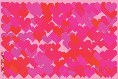 Soft Pink Love Heart Wallpaper Minimal Romantic Vector Illustration