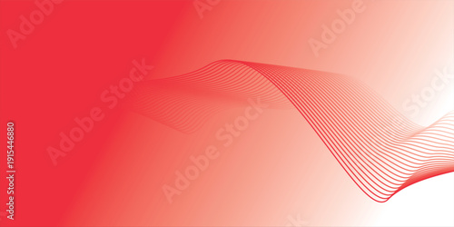 Latar belakang gelombang merah abstrak yang halus dan bergaya. Tekstur vektor EPS.