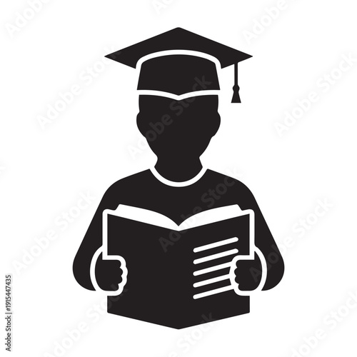  Illustration art of an education logo withan  isolated background