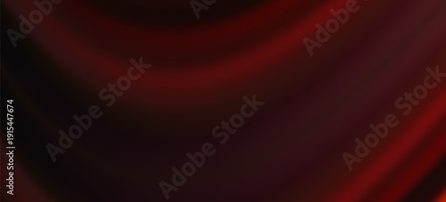 3d rendering of red abstract glass background. An abstract background features a gradient of red and dark red colors, creating a smooth, wave-like transition.