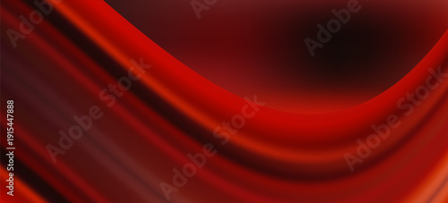 3d rendering of red abstract glass background. An abstract background features a gradient of red and dark red colors, creating a smooth, wave-like transition.