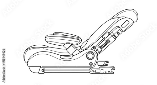 Car Seat Belt Buckle Illustration.