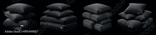 Velveteen Cushions and Pillows Stack for Luxurious Home Decor