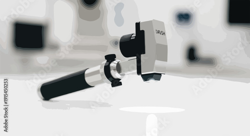 Modern handheld medical diagnostic device, possibly an ophthalmoscope or otoscope, used for examination in a clinical setting.